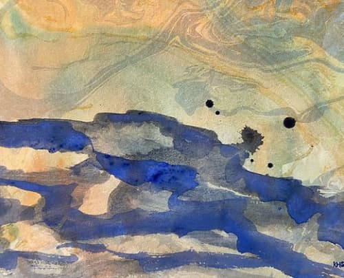 Warm Glow- 8.5x11 in. Botanical Painting on Watercolor Paper | Watercolor Painting in Paintings by KMOK Art. Item composed of paper compatible with boho and minimalism style