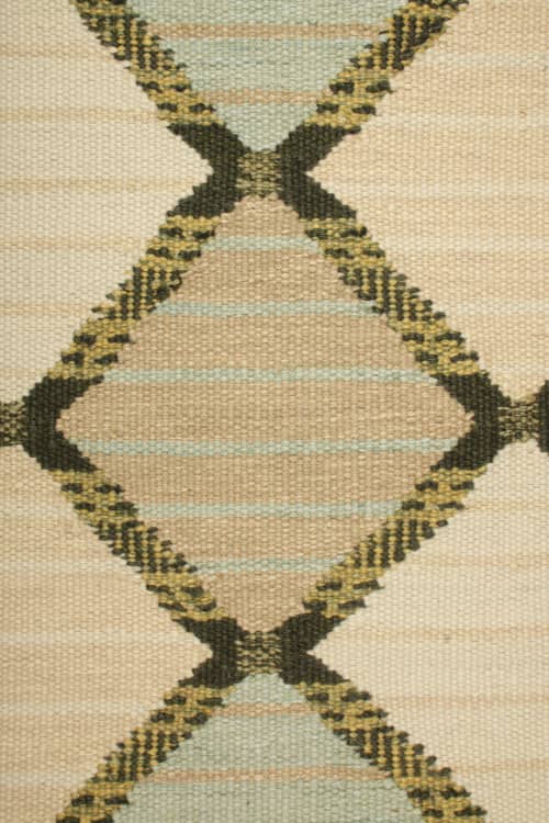 Rug & Kilim’s Scandinavian Square Rug in Blue and Beige | Area Rug in Rugs by Rug and Kilim