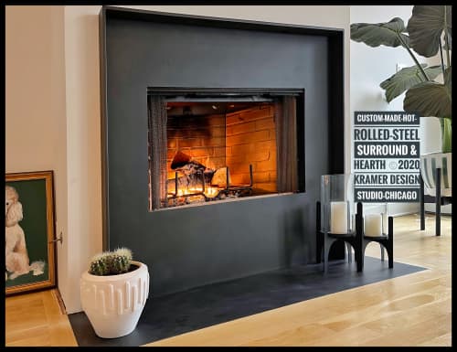 Steel Fireplace Surround(s) | Fireplaces by Kramer Design Studio / Randall Kramer. Item composed of steel