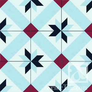 Geometric Cement Tile | Tiles by Avente Tile. Item made of cement