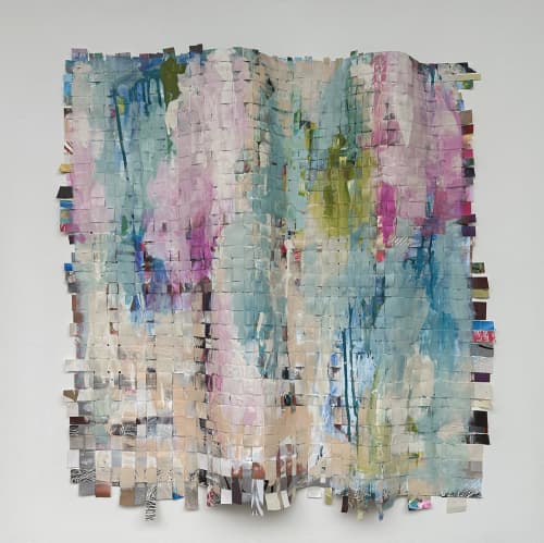 Collection | Mixed Media in Paintings by Shiri Phillips Designs. Item made of canvas with paper works with boho & contemporary style