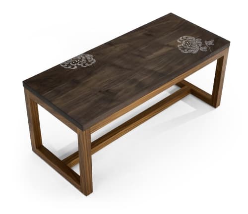 Nail Inlay Coffee Table No. 39 | Tables by Peter Sandback. Item made of wood works with contemporary & modern style