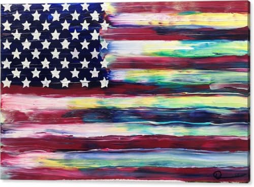 The Unity Flag | Oil And Acrylic Painting in Paintings by Dutch Montana Art | Balboa Island in Newport Beach. Item composed of synthetic
