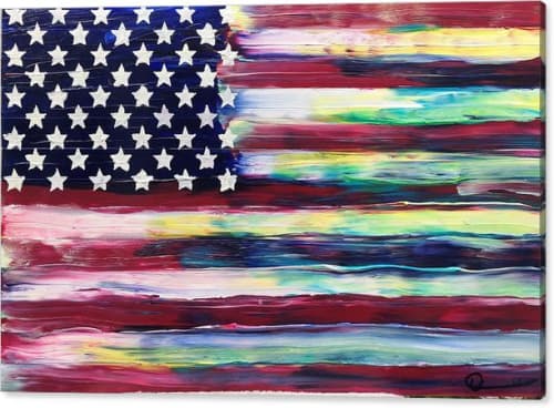 The Unity Flag | Oil And Acrylic Painting in Paintings by Dutch Montana Art | Balboa Island in Newport Beach. Item composed of synthetic