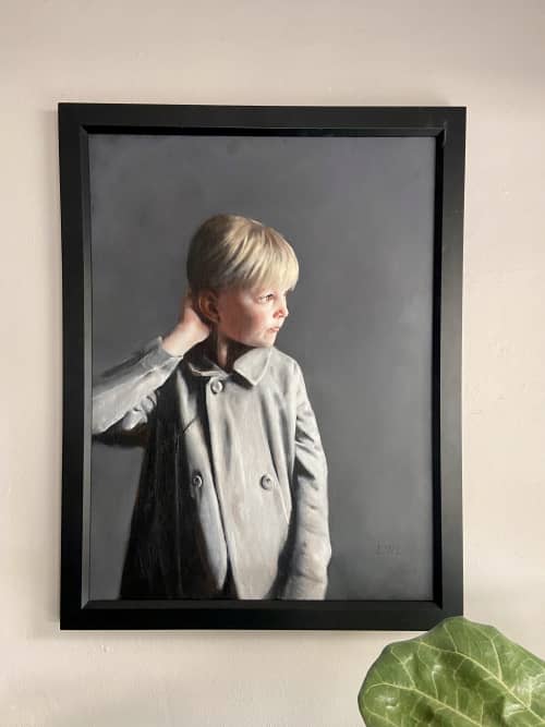 Custom Portrait Painting | Oil And Acrylic Painting in Paintings by Erik Linton. Item made of paper