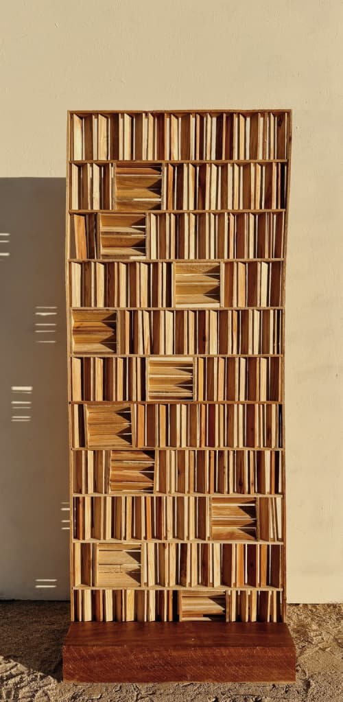 Let the Light In Sculpture #1 | Decorative Objects by Aleksandra Zee. Item made of wood works with minimalism & contemporary style