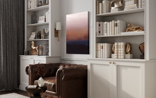 Horizon's 4 Canvas Print | Prints by MELISSA RENEE fieryfordeepblue  Art & Design. Item composed of wood and canvas in mid century modern or contemporary style