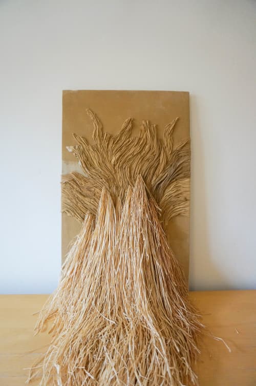 Living | Embroidery in Wall Hangings by Mariana Baertl. Item composed of canvas in boho or japandi style