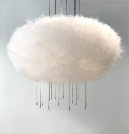 XL White Cloud | Pendants by Alette Simmons-Jimenez | 迈阿密精品店 in Miami. Item made of aluminum with synthetic
