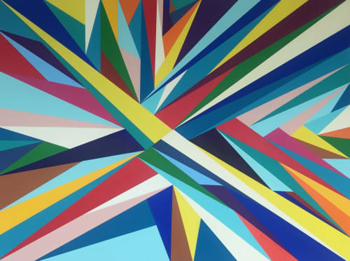 Colour Blitz | Oil And Acrylic Painting in Paintings by Art By Skevi. Item composed of canvas & synthetic