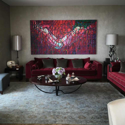 Places I Have Been | Oil And Acrylic Painting in Paintings by Seçil Art Studio London. Item composed of canvas
