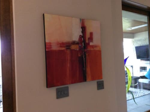 “Crossroads of Here and Now” Painting | Oil And Acrylic Painting in Paintings by Jan Griggs. Item composed of synthetic