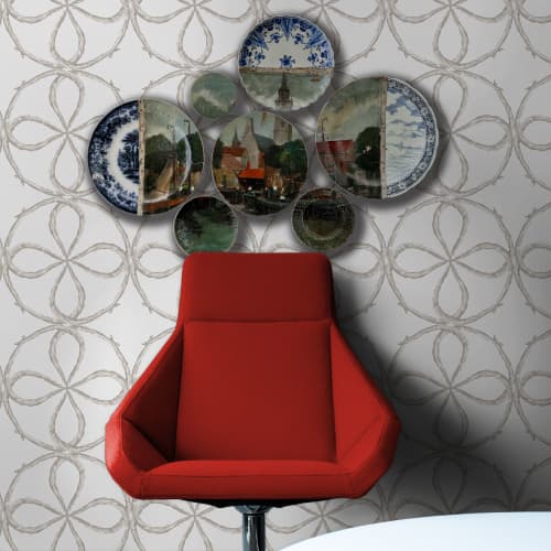 Veere | Wall Sculpture in Wall Hangings by Studio DeSimoneWayland. Item made of canvas with ceramic works with boho & contemporary style