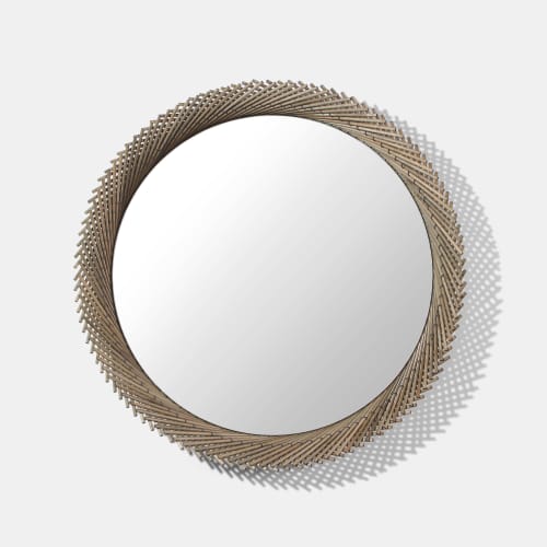 Mooda Mirror 30 | Decorative Objects by INDO-. Item made of wood with glass