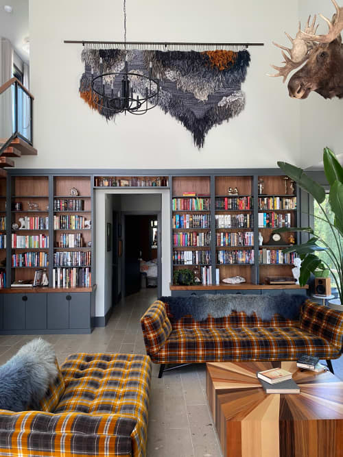 Large Custom Ombre Wall Hanging | Macrame Wall Hanging in Wall Hangings by Camille McMurry. Item made of walnut with wool works with contemporary & japandi style