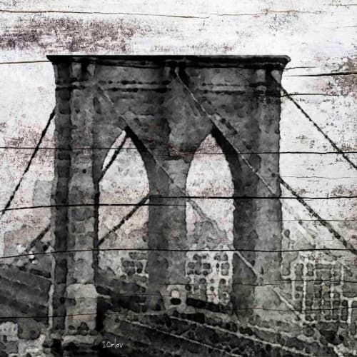 The Brooklyn Bridge | Oil And Acrylic Painting in Paintings by Irena Orlov. Item composed of wood & canvas