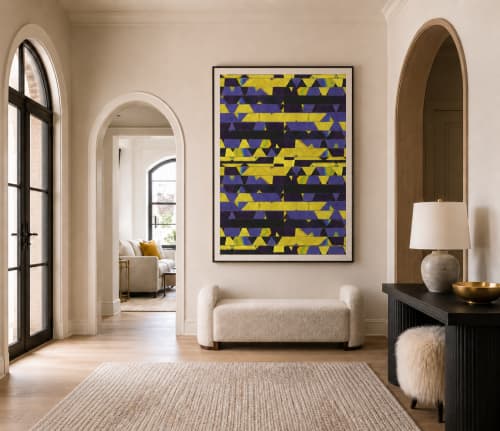 Interlock | Prints by ARTATAK. Item made of cotton with paper works with contemporary & japandi style