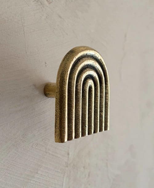 Brass Curtain Tie Back N09 | Pull in Hardware by Poignees D'Amour French Bronze Hardware.. Item composed of brass