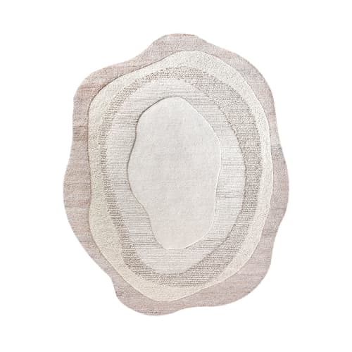 Instock Handmade Wool Rug - NATURAL - HAND TUFTED - WOOL | Area Rug in Rugs by Selligram. Item made of wool works with contemporary & mediterranean style