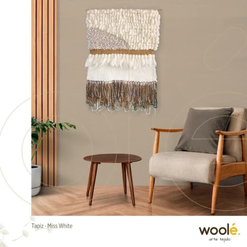 Miss White | Tapestry in Wall Hangings by Woolé. Item made of wool works with boho & minimalism style