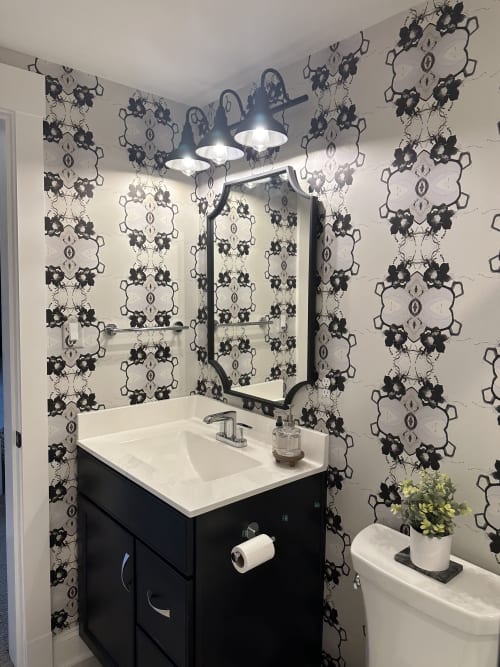"Notre Dame" wallpaper | Wall Treatments by Amanda M Moody. Item made of paper with synthetic works with mid century modern & contemporary style