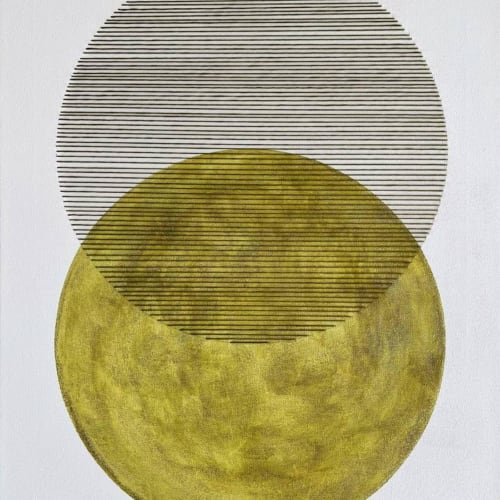 Bold No. 12 | Geometric Abstract Mixed Media Painting | Paintings by Ayse Sirin Budak