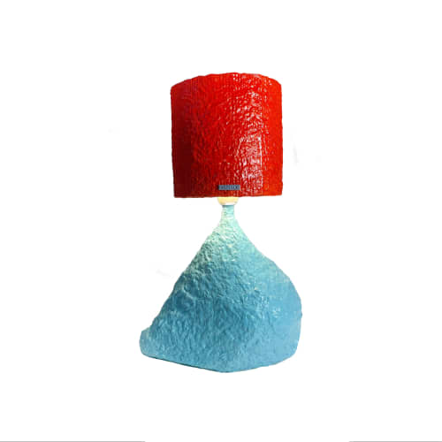 Papier-mâché Table Lamp - 'Brunas' | Lamps by Emmely Elgersma. Item made of paper compatible with contemporary and country & farmhouse style