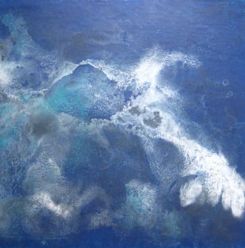 Atmospheric | Oil And Acrylic Painting in Paintings by Fawn Atencio. Item made of synthetic