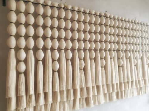 Handcrafted Boho Macrame Wall Hangings | Wall Hangings by Sarmal Design. Item composed of cotton and metal in boho or minimalism style