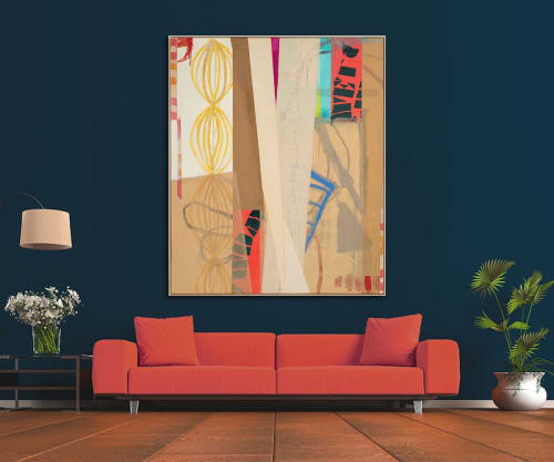 Temptation 72x60 | Mixed Media by Bibby Art. Item composed of canvas and synthetic