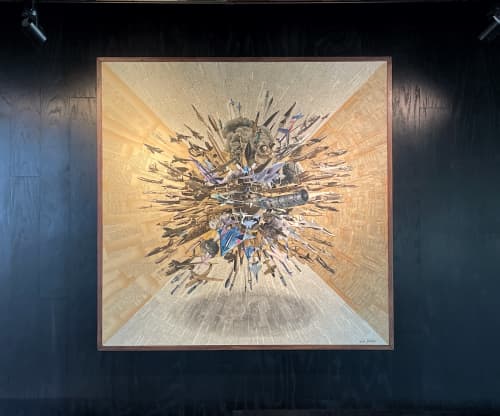 War Machine | Mixed Media by Glen Gauthier. Item made of paper