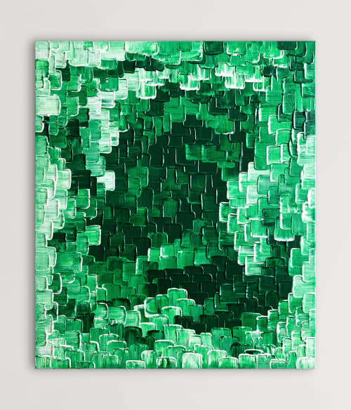Magnificent Nephrite (SOLD) | Oil And Acrylic Painting in Paintings by Alessia Lu. Item composed of canvas in contemporary or modern style