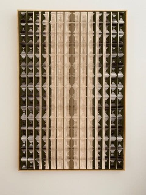 Grid - Army Green, Creme and Beige | Tapestry in Wall Hangings by Fault Lines by Matthias de Vogel. Item composed of fabric
