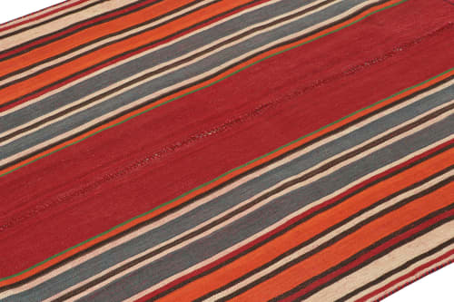 Vintage Qashqai Persian Jajim Kilim in with Multicolor | Area Rug in Rugs by Rug and Kilim