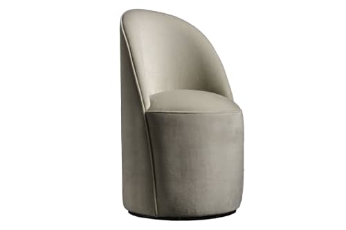 Elisabetta Modern Swivel Dressing Chair in Fabric or Leather | Accent Chair in Chairs by Costantini Design. Item composed of fabric and bronze in contemporary style