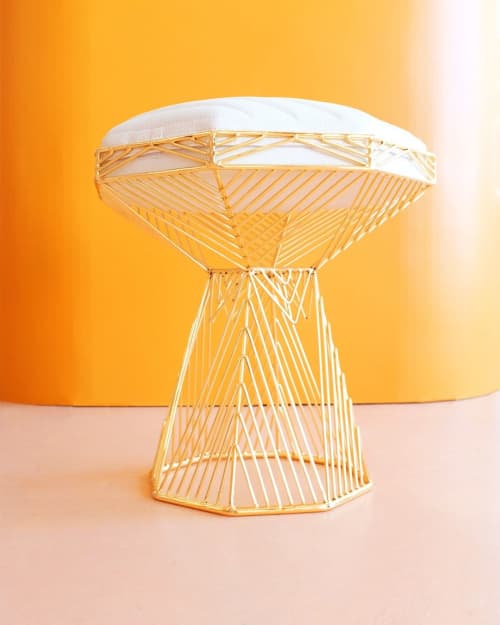 Switch Pad | Stool in Chairs by Bend Goods. Item composed of metal and leather