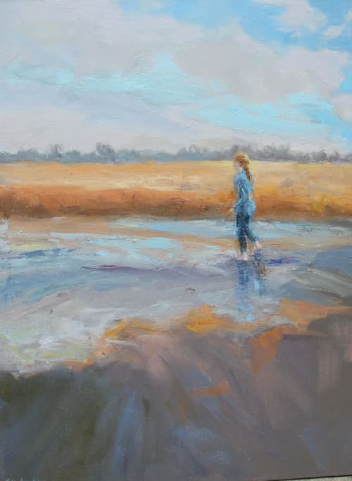 Bitter Into Sweet | Oil And Acrylic Painting in Paintings by Julia Lawing Fine Art. Item made of canvas & synthetic