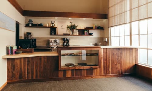 Interior Woodwork Design | Countertop in Furniture by Jason Lees Design | Greens in San Francisco. Item made of maple wood with ceramic