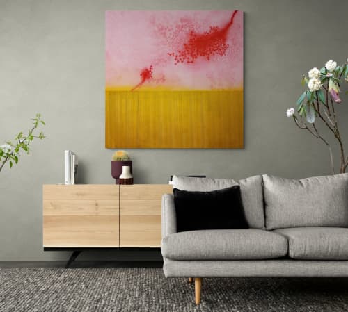 Cherry | Oil And Acrylic Painting in Paintings by Mel Rea7. Item made of canvas
