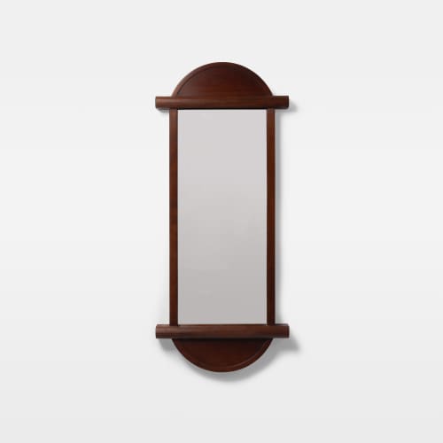 Spoke Mirror | Decorative Objects by Brendan Barrett. Item composed of wood and glass