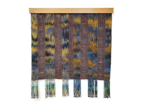 Earthen Stripe II | Tapestry in Wall Hangings by Jessie Bloom. Item works with boho & japandi style