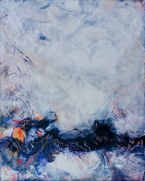 In Balance Abstract Series 'In Neutral' painting | Oil And Acrylic Painting in Paintings by Connie O’Connor. Item made of canvas