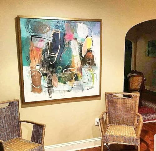 Abstract painting | Oil And Acrylic Painting in Paintings by Wendy McWilliams. Item composed of paper and synthetic