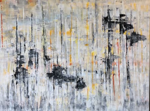 Seattle | Oil And Acrylic Painting in Paintings by KARDIMAGO. Item made of canvas