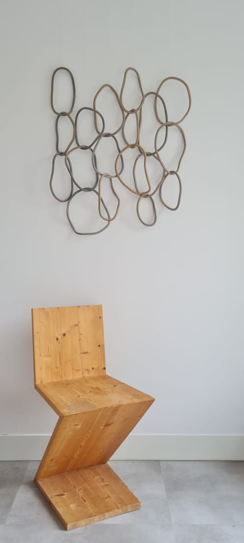 'Lace' brown grey | Sculptures by Cecil Kemperink. Item in minimalism or contemporary style