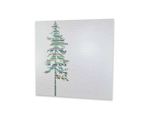 Lone Fir Painting | Oil And Acrylic Painting in Paintings by Christopher Original. Item made of wood with synthetic