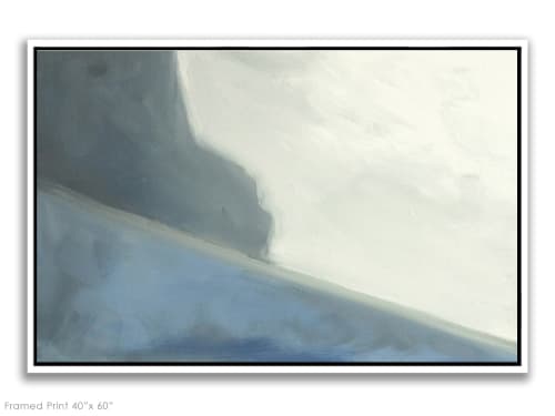 Abstract Ocean Cliff | Mixed Media in Paintings by Nicolette Atelier. Item composed of canvas