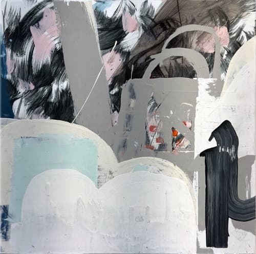 Red Dots | Mixed Media in Paintings by TONY SECOLO. Item composed of birch wood in mid century modern or contemporary style