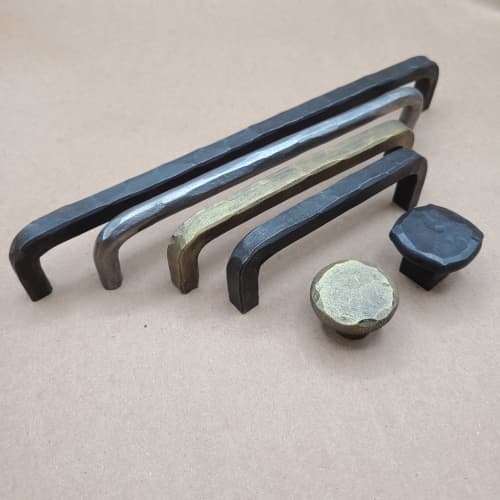 Cabinet Handle Drawer Pull Hand Forged Kitchen Hardware | Hardware by Element Hand Forged Hardware. Item made of steel compatible with rustic style
