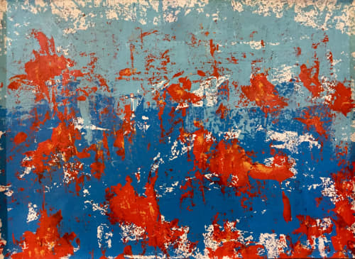 The Beauty of Koi | Oil And Acrylic Painting in Paintings by Reade C Gloeckner Fine Art. Item composed of synthetic